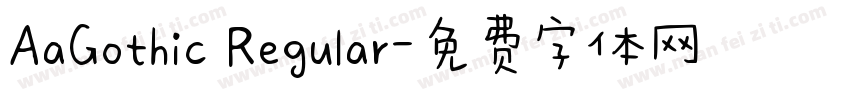 AaGothic Regular字体转换